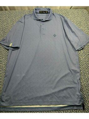 Ralph Lauren RLX Men's Blue Patterned Polo Shirt Size M